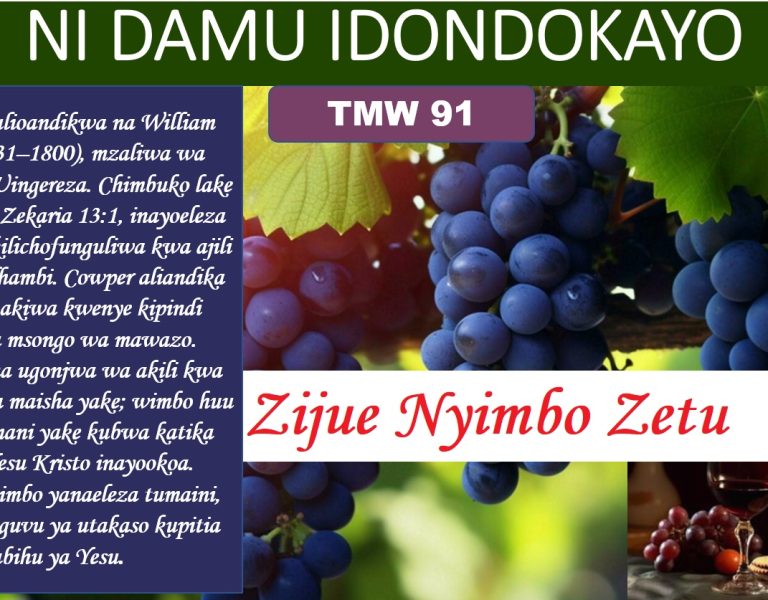 ZIJUE NYIMBO ZETU – NI DAMU IDONDOKAYO